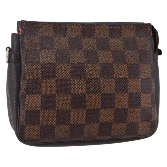 LOUIS VUITTON Damier Ebene Trousse makeup Pouch - Picture 1 of 16